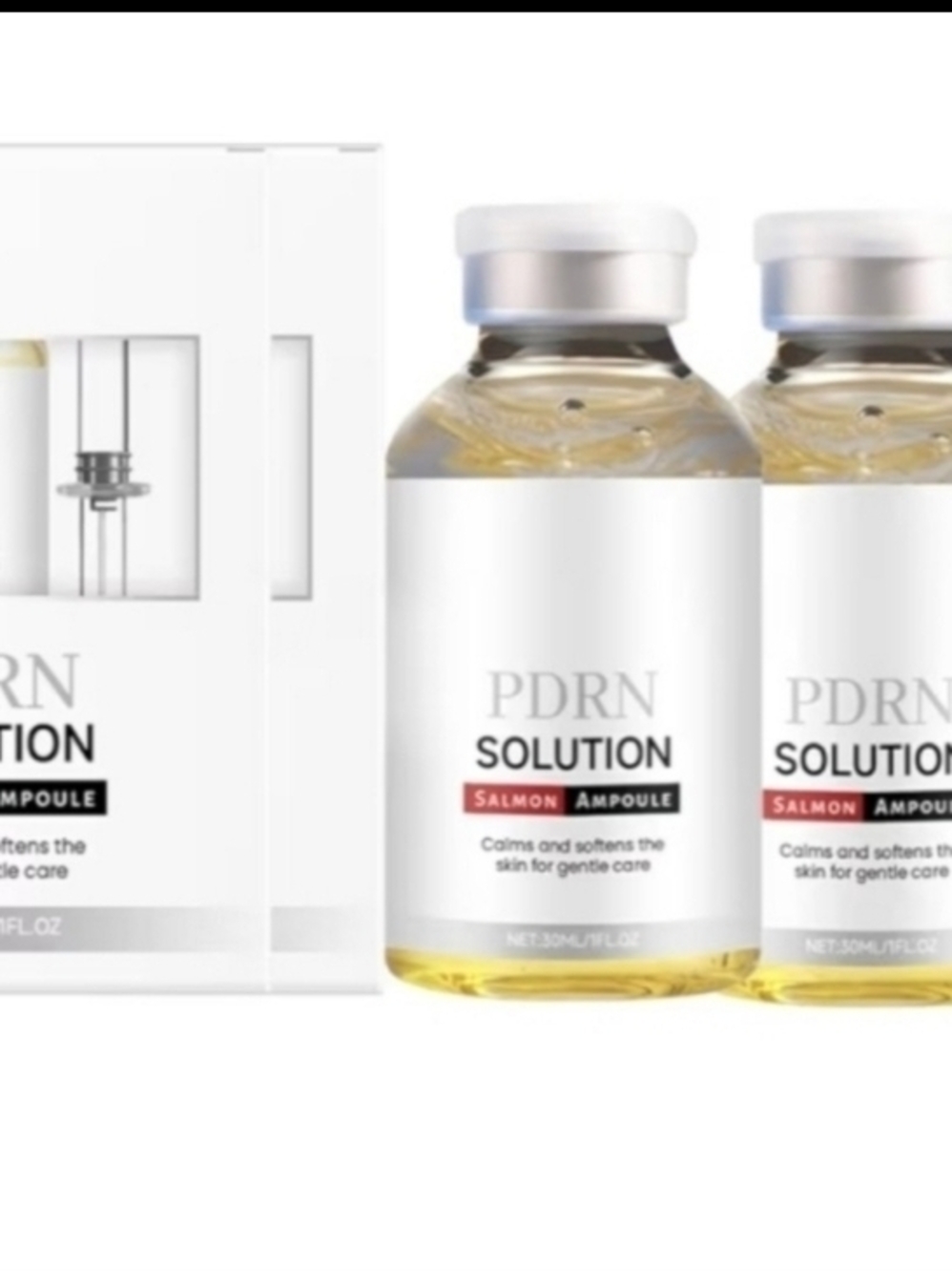 1 Solution Salmon Ampoule - Calming Salmon-Infused Serum (White & Salmon)